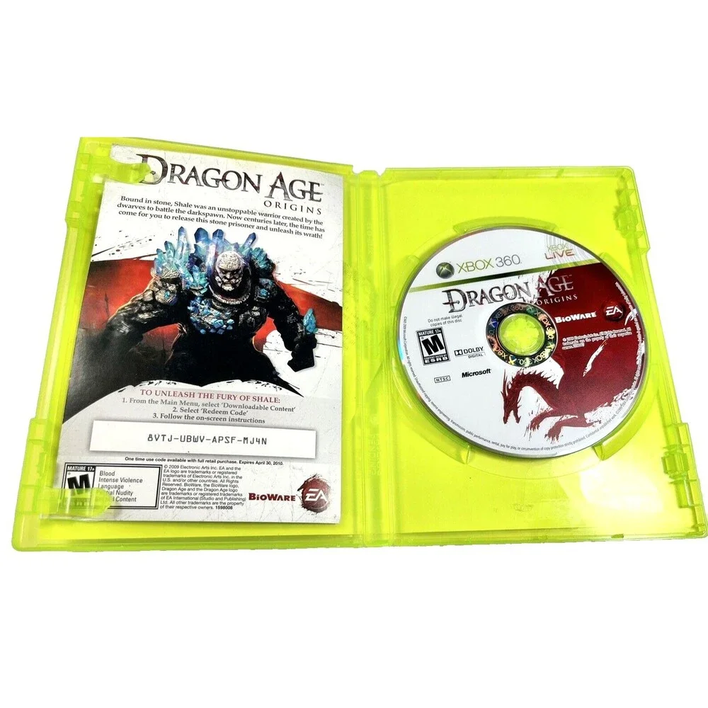 Dragon Age: Origins 2009 Microsoft Xbox 360 BioWare EA Tested
